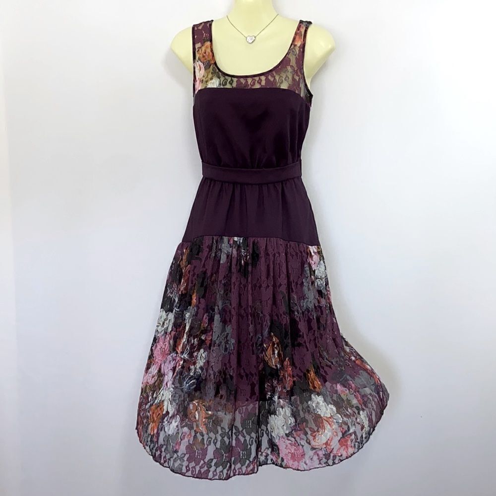 Black Halo Dress Lilac Lace Perfect For Parties Nwot Sz 2